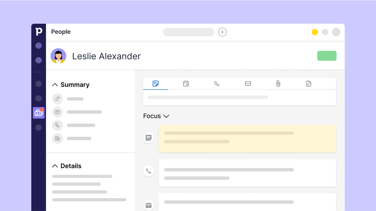 Contact detail view