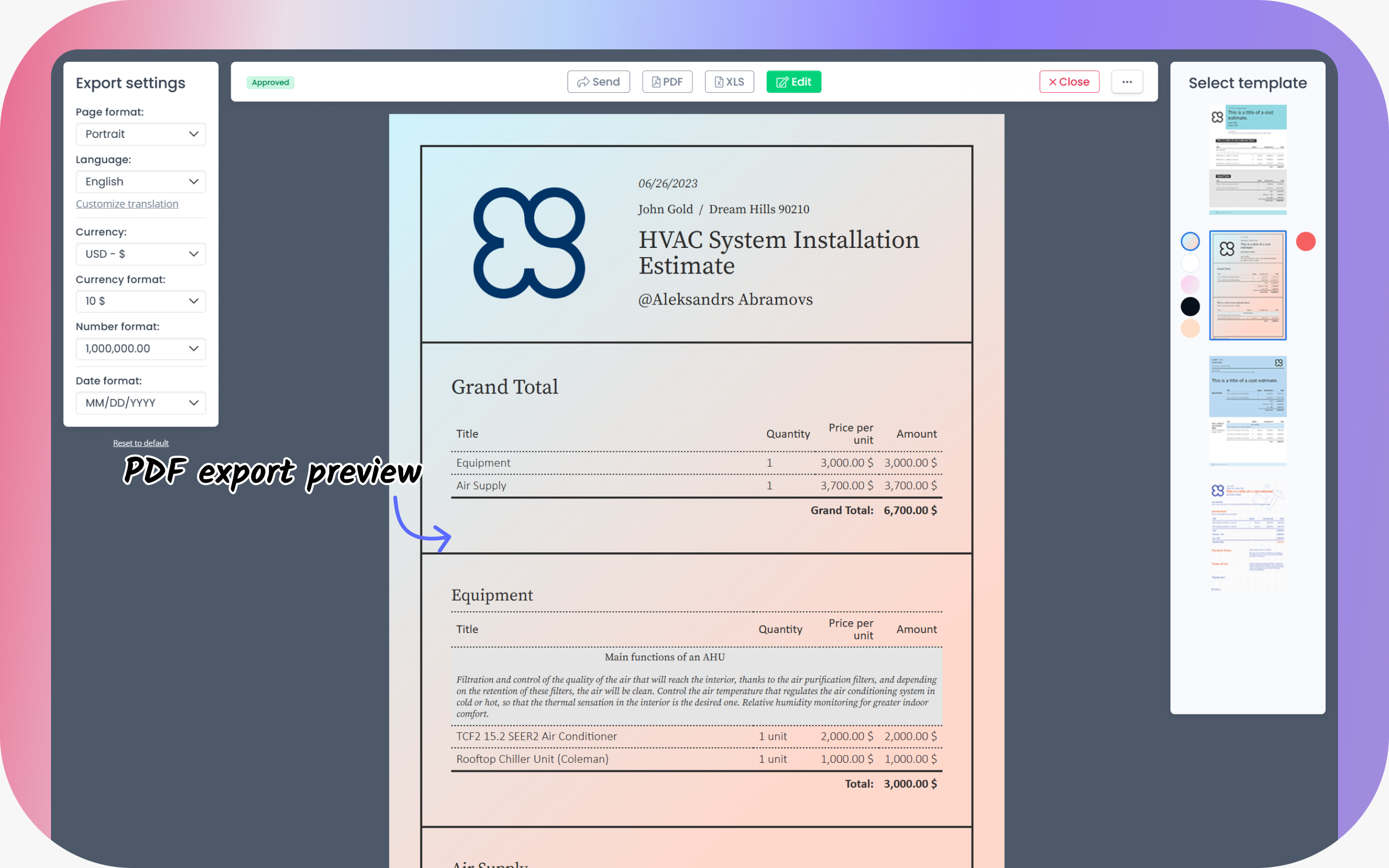 App screenshot