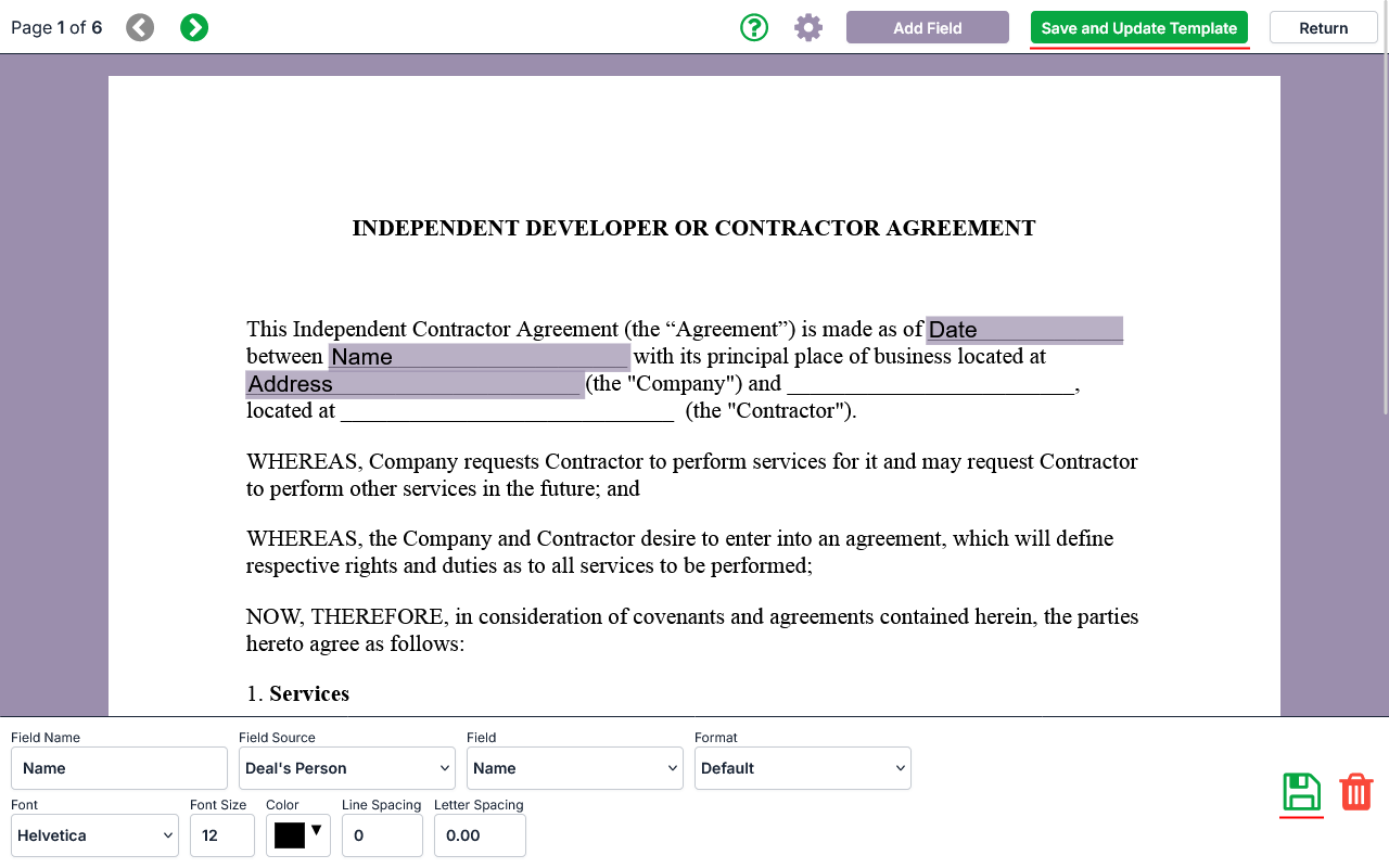 App screenshot