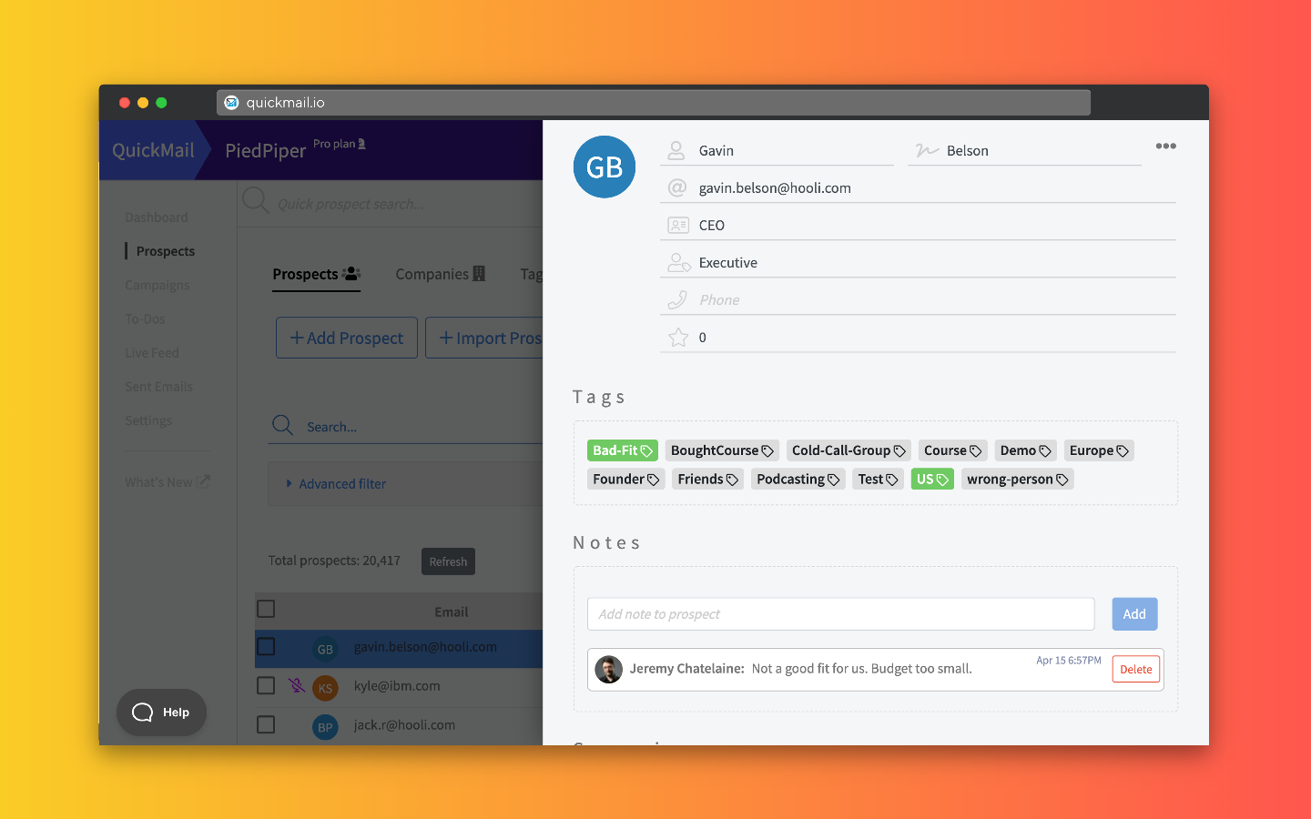 App screenshot